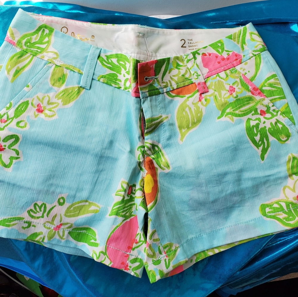 Lilly Pulitzer peach print Callahan Shorts